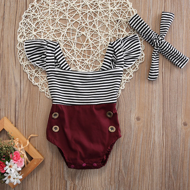 Newborn Baby Kid Girl Romper Jumpsuit Infant Clothes Outfit Set Sunsut