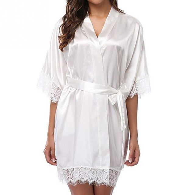 Ladies Sexy belt Silk Satin Night Dress Sleeveless Nighties