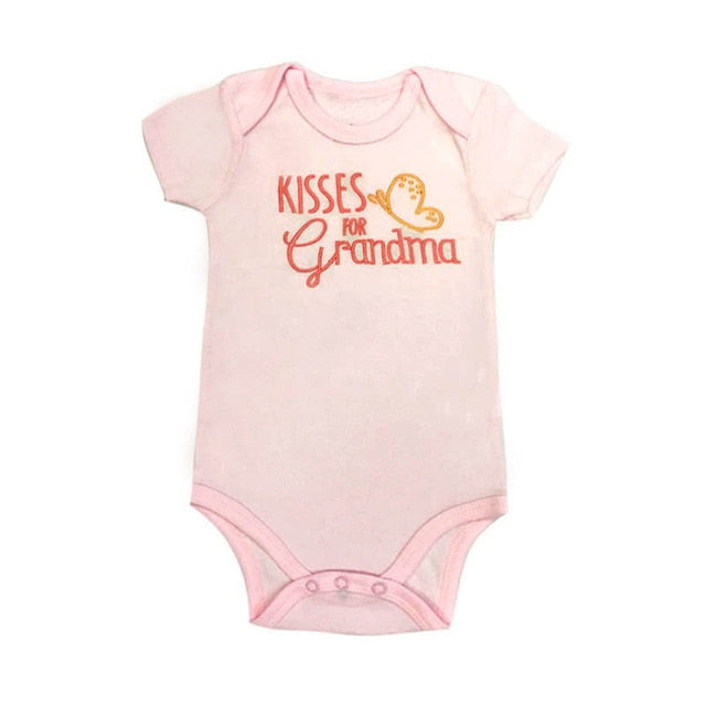 Baby Bodysuits Mommy Loves Me Print Body Baby Jumpsuit