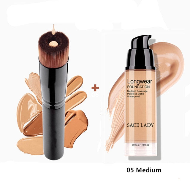Make Up Set Foundation 30ml Liquid Foundation Matte