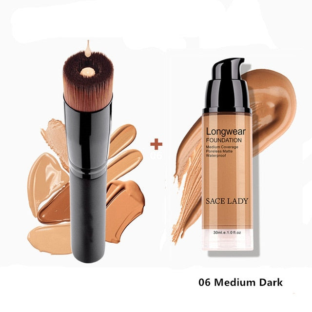 Make Up Set Foundation 30ml Liquid Foundation Matte