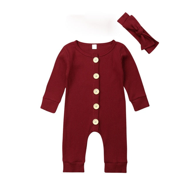 Newborn Baby Girl Boy Clothes Long Sleeve Autumn Romper