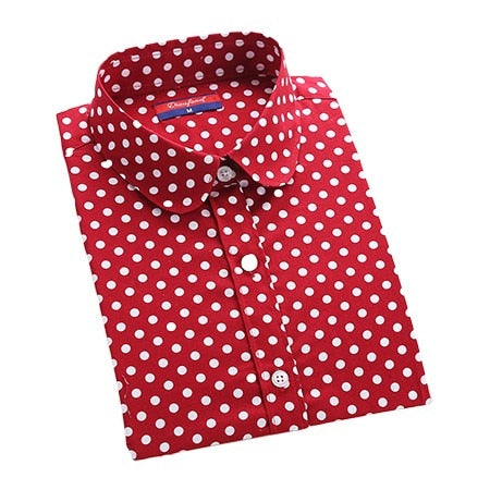 Women Blouses Long Sleeve Shirt Cotton