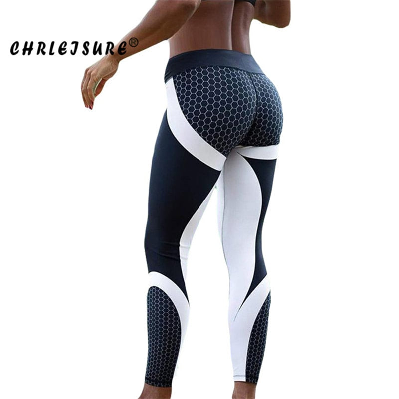 Fitness Legging Geometric honeycomb digital printing Leggings