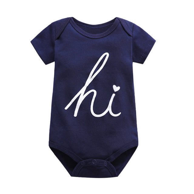 Baby Bodysuits Mommy Loves Me Print Body Baby Jumpsuit