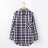 Fashion Women Plaid Shirt Chic Checked Blouse Long Sleeve Female Casual Print Shirts Loose Cotton Tops Blusas