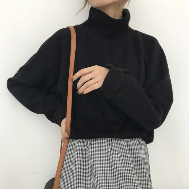 Turtleneck sweater Spring Fall Knitted Jumpers