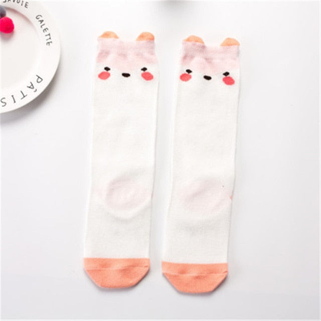 1 Pair Unisex Lovely Cute Cartoon Fox Kids baby Socks