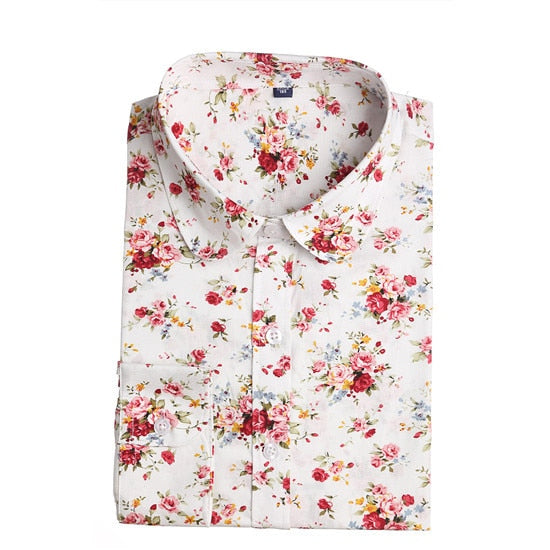 Women Blouses Long Sleeve Shirt Cotton