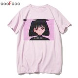 T Shirt Harajuk Tops t-shirt Sad Girl Retro Anime Men aesthetic