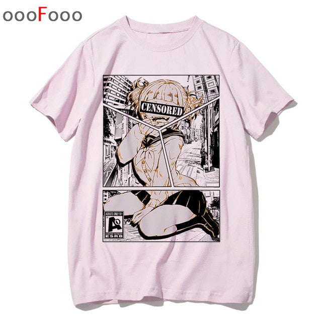 T Shirt Harajuk Tops t-shirt Sad Girl Retro Anime Men aesthetic