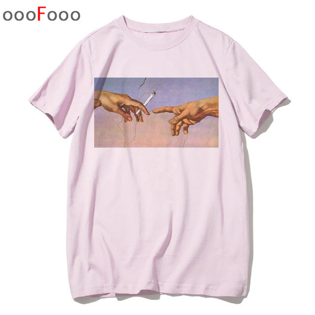 T Shirt Harajuk Tops t-shirt Sad Girl Retro Anime Men aesthetic