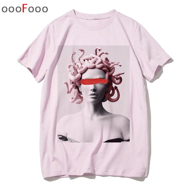 T Shirt Harajuk Tops t-shirt Sad Girl Retro Anime Men aesthetic