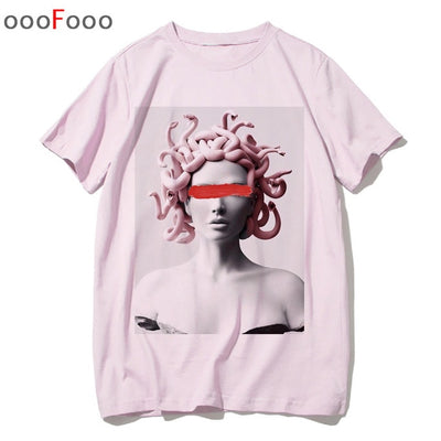 T Shirt Harajuk Tops t-shirt Sad Girl Retro Anime Men aesthetic