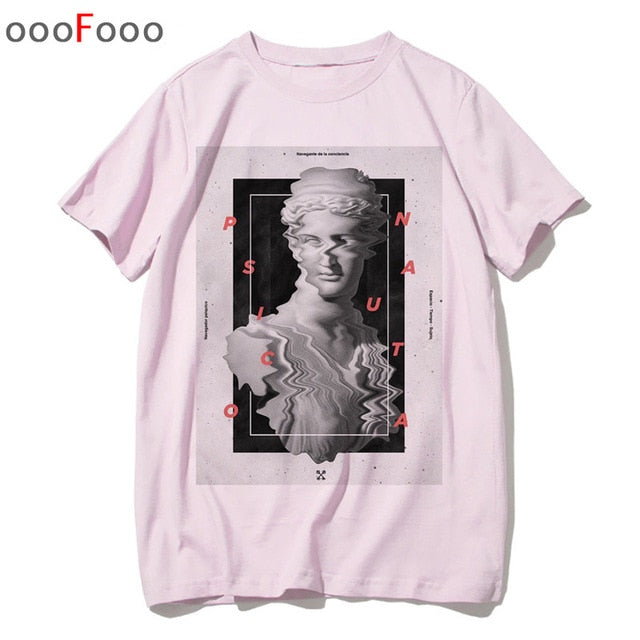 T Shirt Harajuk Tops t-shirt Sad Girl Retro Anime Men aesthetic