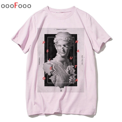 T Shirt Harajuk Tops t-shirt Sad Girl Retro Anime Men aesthetic