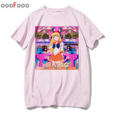 T Shirt Harajuk Tops t-shirt Sad Girl Retro Anime Men aesthetic