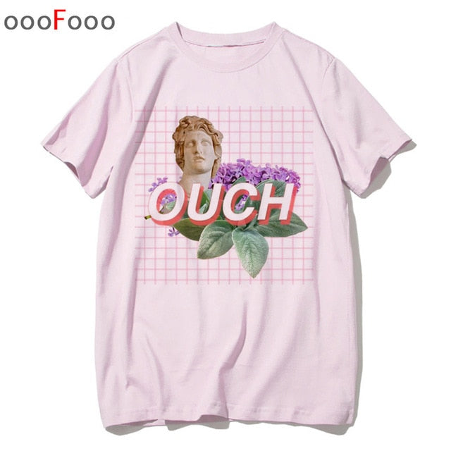 T Shirt Harajuk Tops t-shirt Sad Girl Retro Anime Men aesthetic