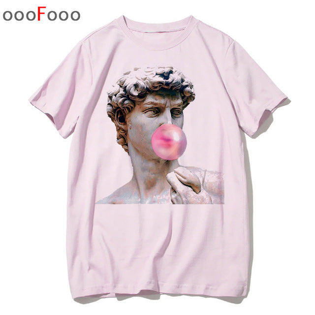 T Shirt Harajuk Tops t-shirt Sad Girl Retro Anime Men aesthetic