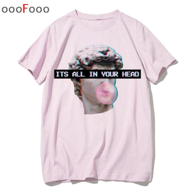 T Shirt Harajuk Tops t-shirt Sad Girl Retro Anime Men aesthetic
