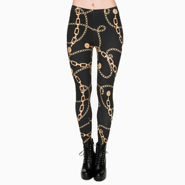 Brands Women Fashion Legging Aztec Round Ombre Printing legging