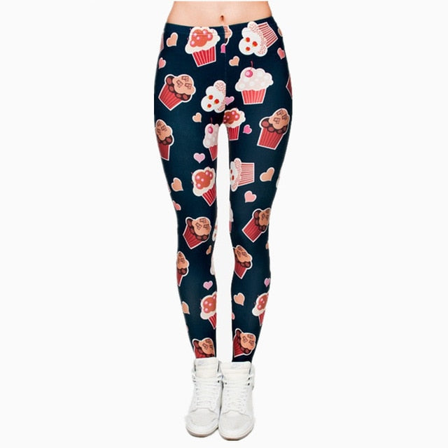Brands Women Fashion Legging Aztec Round Ombre Printing legging