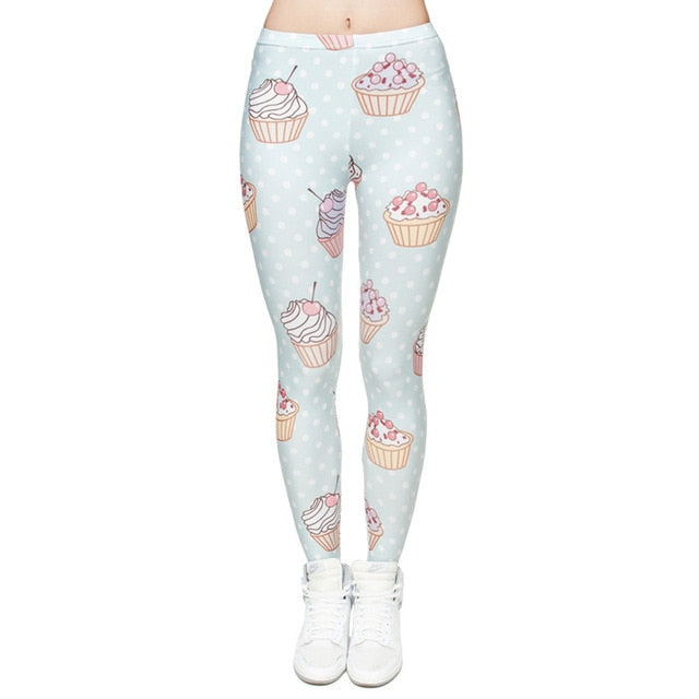Brands Women Fashion Legging Aztec Round Ombre Printing legging