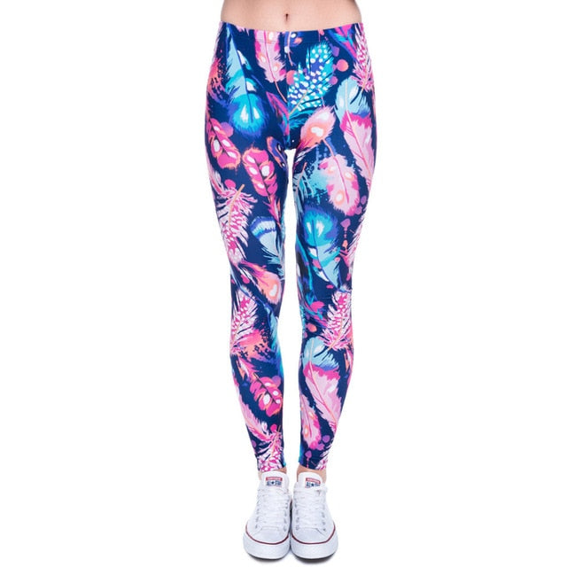 Brands Women Fashion Legging Aztec Round Ombre Printing legging