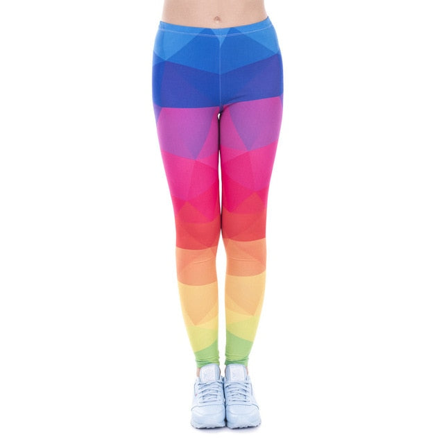 Brands Women Fashion Legging Aztec Round Ombre Printing legging