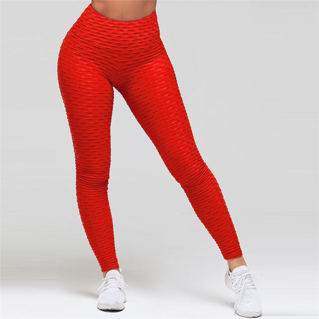 Fitness Leggings Women Polyester Ankle-Length Standard Fold Pants