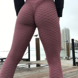 Fitness Leggings Women Polyester Ankle-Length Standard Fold Pants