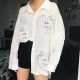Female Cotton Face Printing Full Sleeve Long Shirts