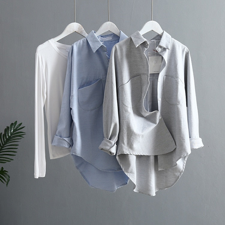 Women Summer Blouse Korean Long Sleeve