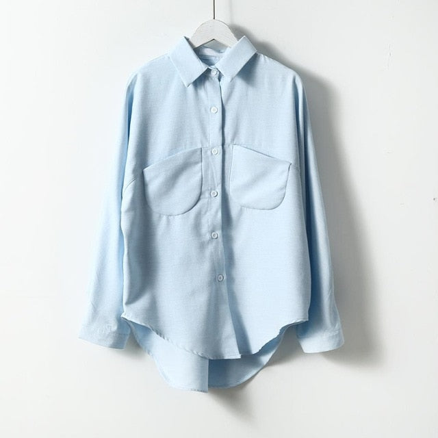 Women Summer Blouse Korean Long Sleeve