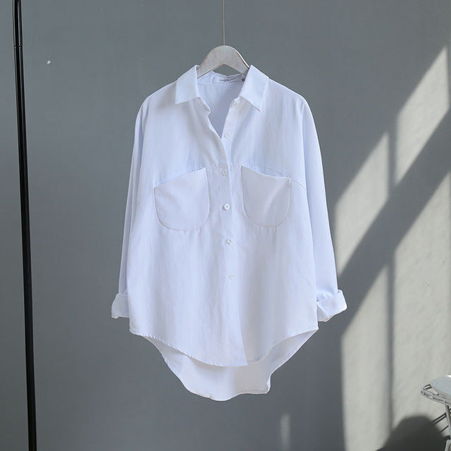 Women Summer Blouse Korean Long Sleeve