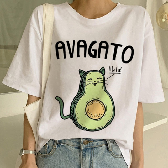 Vegan T Shirt Women Harajuku Kawaii Short Sleeve T-shirt