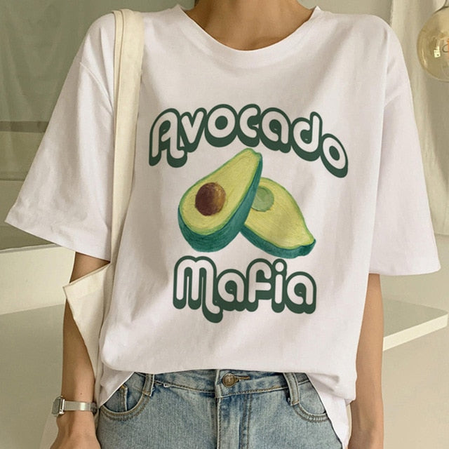 Vegan T Shirt Women Harajuku Kawaii Short Sleeve T-shirt