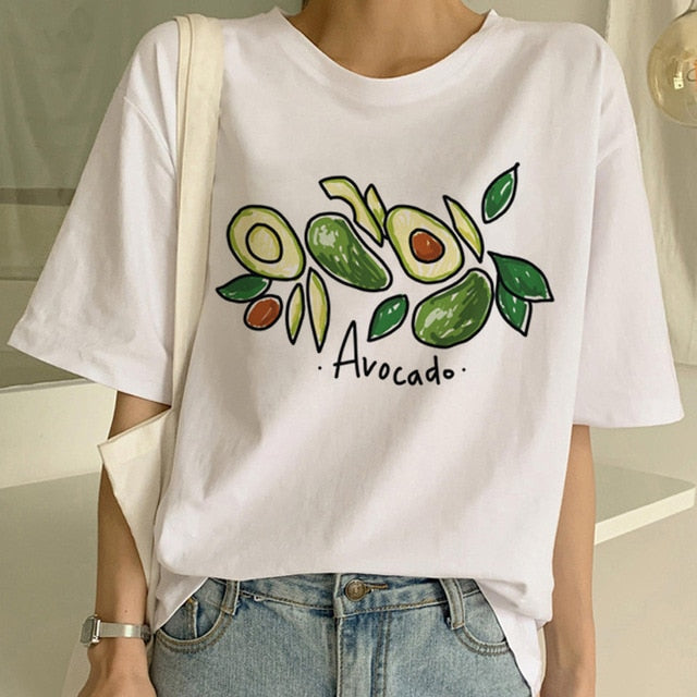 Vegan T Shirt Women Harajuku Kawaii Short Sleeve T-shirt