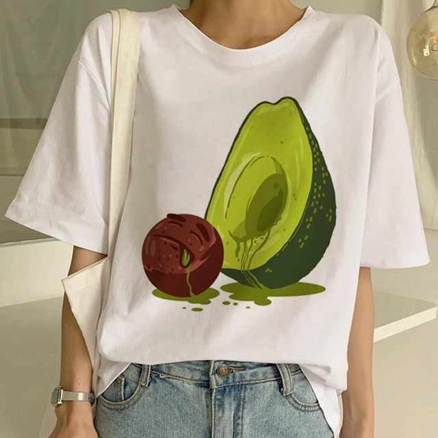 Vegan T Shirt Women Harajuku Kawaii Short Sleeve T-shirt