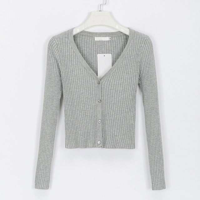 Misswim Sexy buttons knitted sweater cardigan