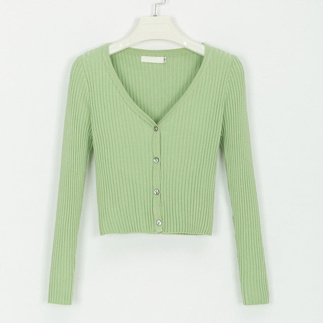 Misswim Sexy buttons knitted sweater cardigan