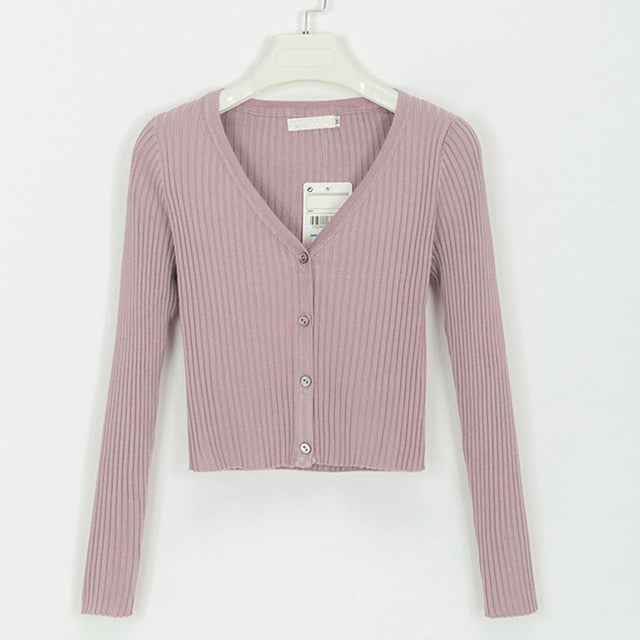 Misswim Sexy buttons knitted sweater cardigan