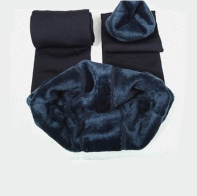 Warm Women's Plus Velvet Winter Leggings Ankle-Length Pants