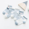 5 par/lote 0-2 y calcetines para bebés e infantes calcetines de bebé para niñas de malla de algodón lindo recién nacido Niño niño calcetines ropa de bebé Accesorios