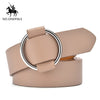 NO.ONEPAUL Designer's famous brand leatherhigh quality belt fashion alloy double ring circle buckle girl jeans dress wild belts