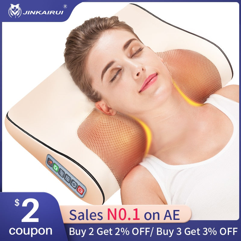 Infrared Heating Neck Shoulder Back Body Electric Massage Pillow