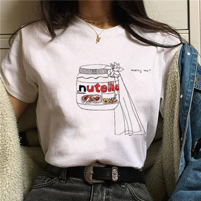 Print T Shirt Women 90s Harajuku Ullzang Fashion T-shirt
