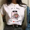 Nutella Kawaii Print T Shirt Women 90s Harajuku Ullzang Fashion T-shirt Graphic Cute Cartoon Tshirt Korean Style Top Tees Female