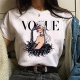 women fashion girls 90s tshirt harajuku ulzzang print Graphic summer