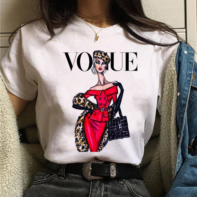 women fashion girls 90s tshirt harajuku ulzzang print Graphic summer